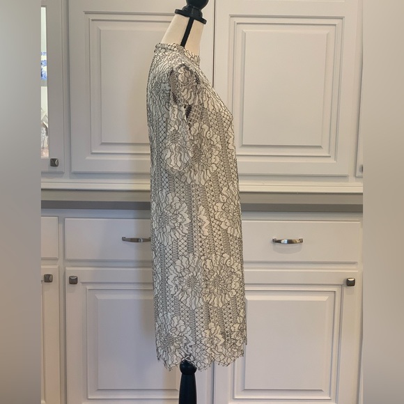 Socialite ~ Boho Stitching Dress Keyhole Front & Back Raw Hem Size Medium - Picture 10 of 17